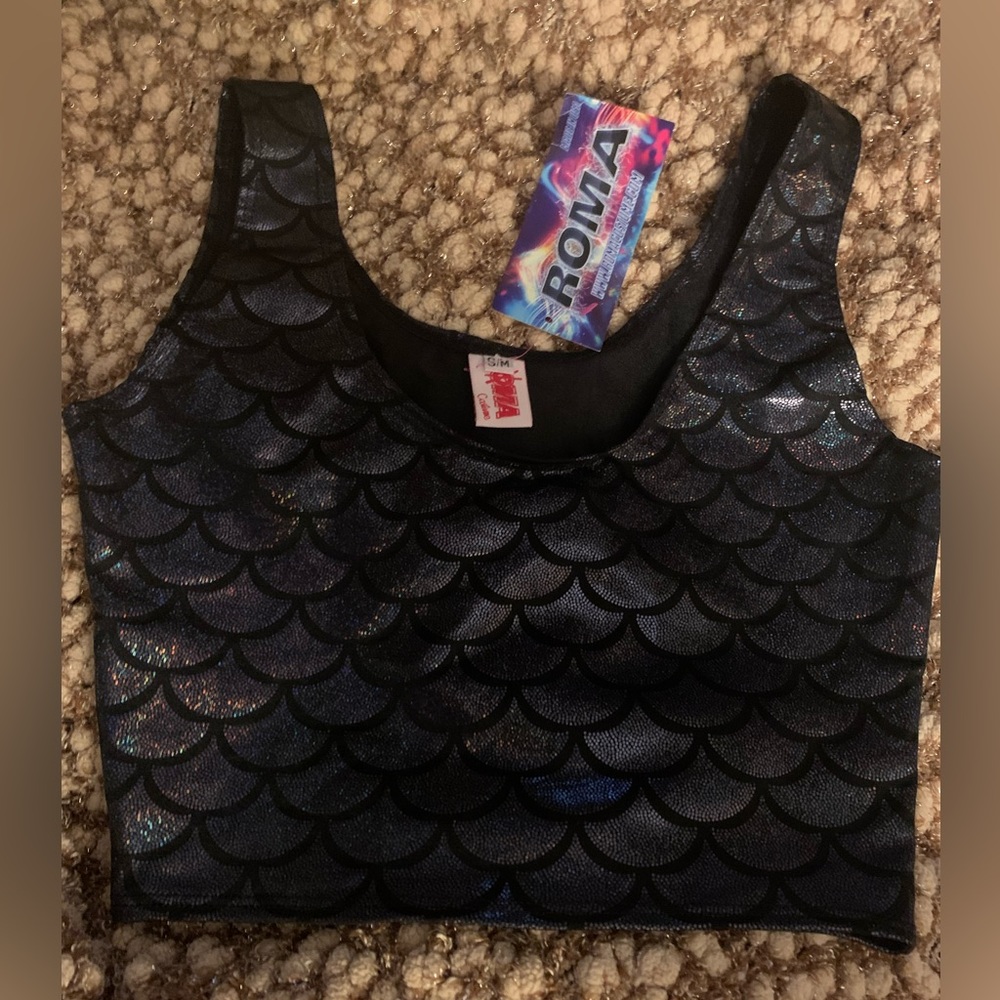 Black Spandex and Nylon top. New. S/M.